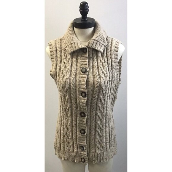 St.  Johns Bay Womans Brown Cardigan size MD - Picture 1 of 3